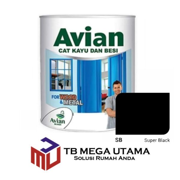 Avian SB Super Black 1 Kg | Cat Kayu dan Besi