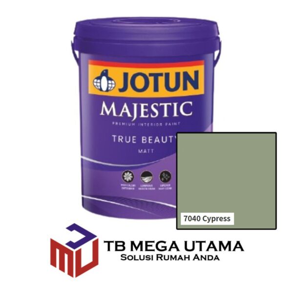 Jotun Majestic True Beauty Matt 7040 Cypress 20 Liter | Cat Decorative Tembok Interior