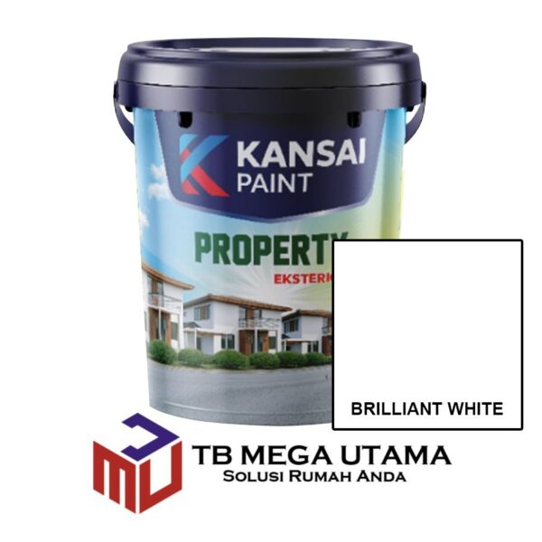 Kansai Paint Property Eksterior Brilliant White 25 Kg | Cat Tembok Eksterior