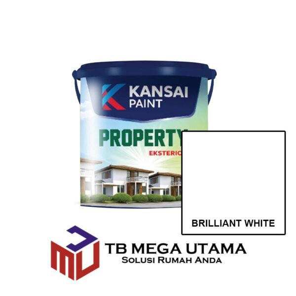 Kansai Paint Property Eksterior Brilliant White 5 Kg | Cat Tembok Eksterior