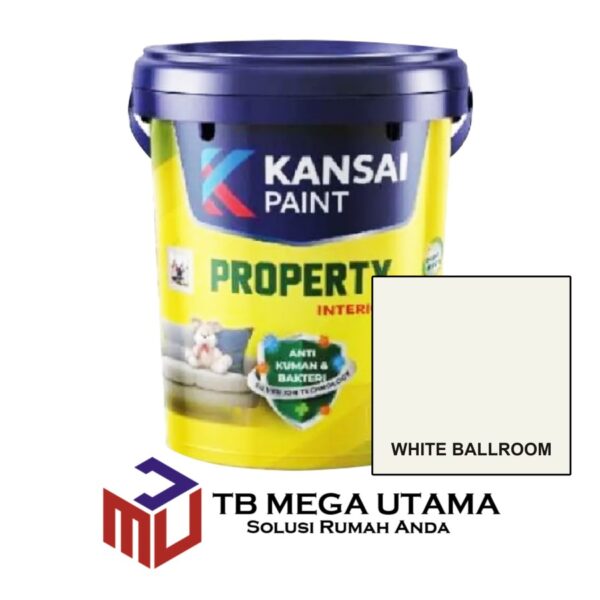 Kansai Paint Property Interior White Ballroom 25 Kg | Cat Decorative Tembok Interior