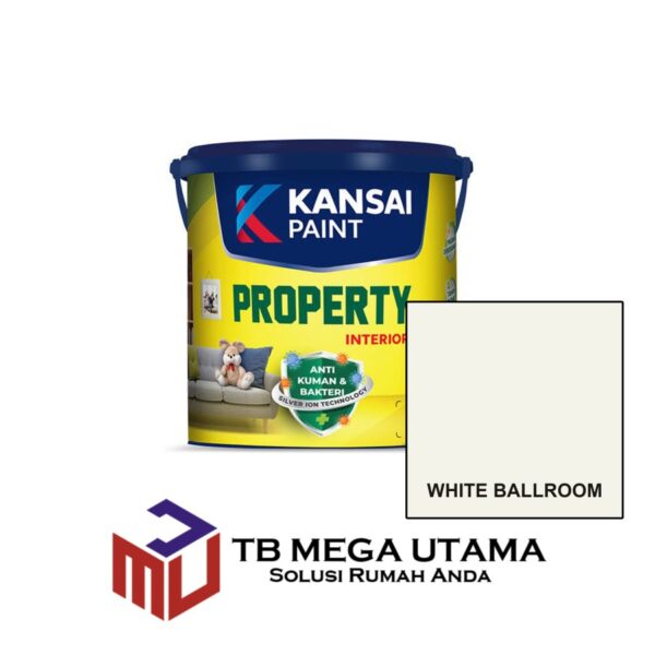 Kansai Paint Property Interior White Ballroom 5 Kg | Cat Decorative Tembok Interior