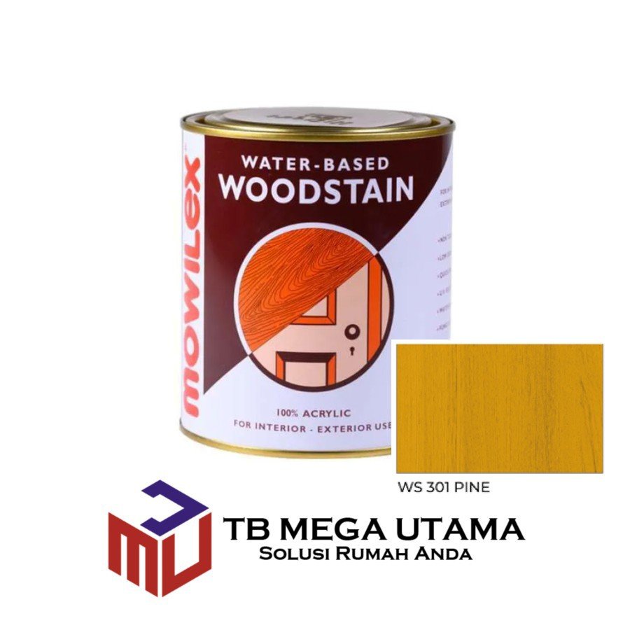 Mowilex Woodstain Ws Pine Kg Cat Plitur Politur Kayu Mega