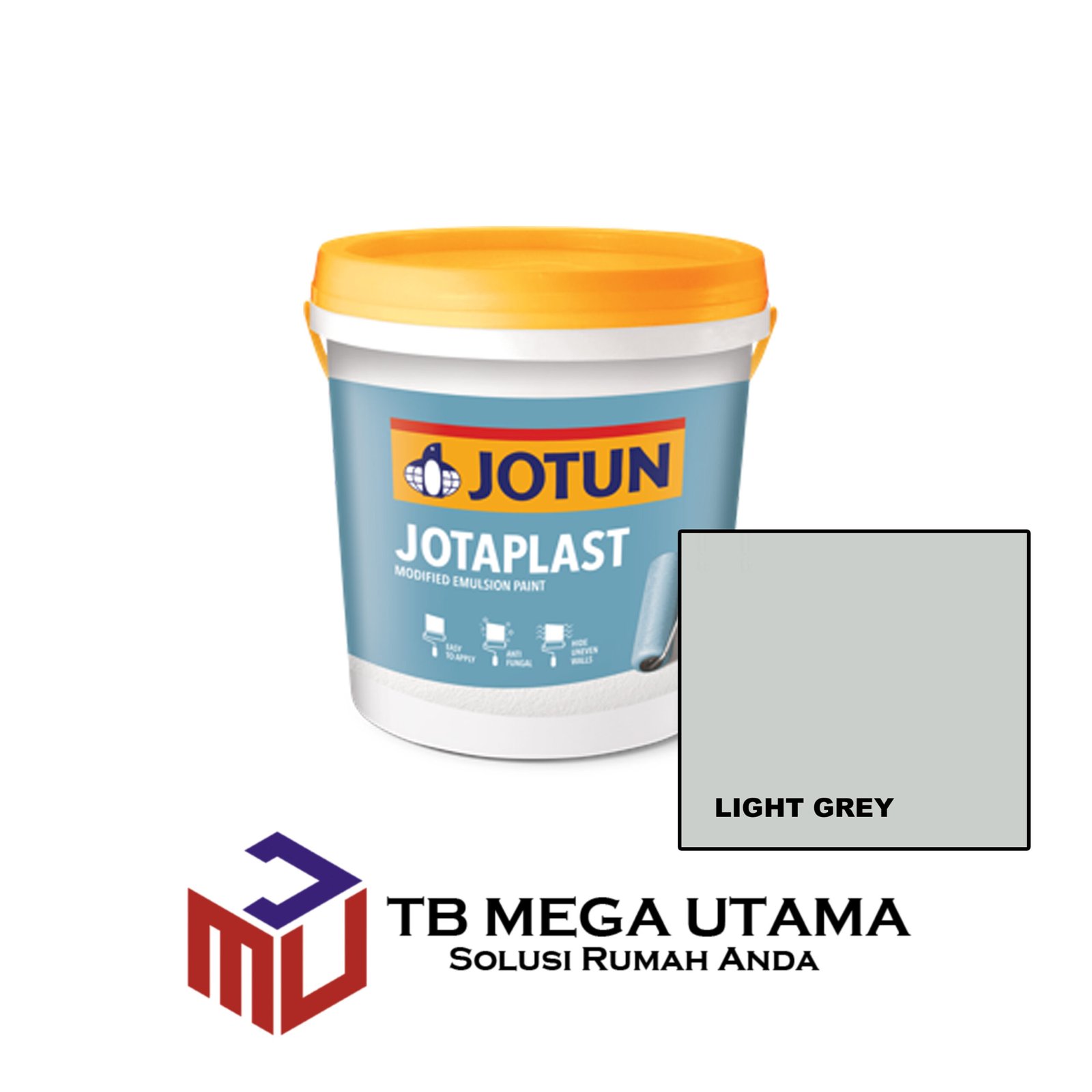 Jotun Jotaplast Light Grey 3,5 Liter l Cat Tembok Interior – Mega Utama ...