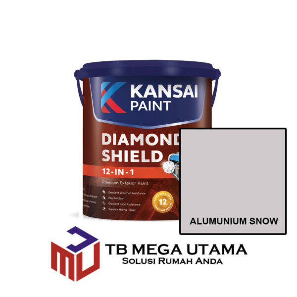 Kansai Paint Diamond Shield Alumunium Snow 2,5 Liter | Cat Decorative Tembok Eksterior