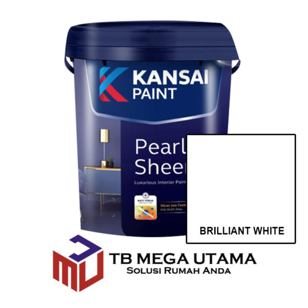 Kansai Paint Pearlsheen Anti Virus Brilliant White 20 Liter | Cat Decorative Tembok Interior