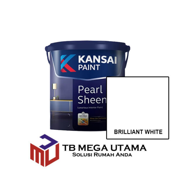 Kansai Paint Pearlsheen Anti Virus Brilliant White 2,5 Liter | Cat Decorative Tembok Interior