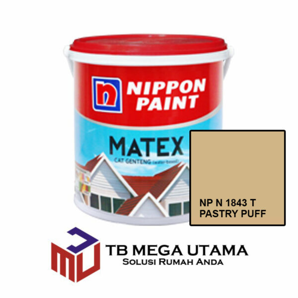 Nippon Matex Genteng NP N 1843 T Pastry Puff 2,5 Liter | Cat Atap Eksterior
