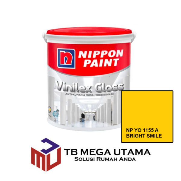 Nippon Vinilex Gloss NP YO 1155 A Bright Smile 2,5 Liter | Cat Decorative Tembok Interior Eksterior