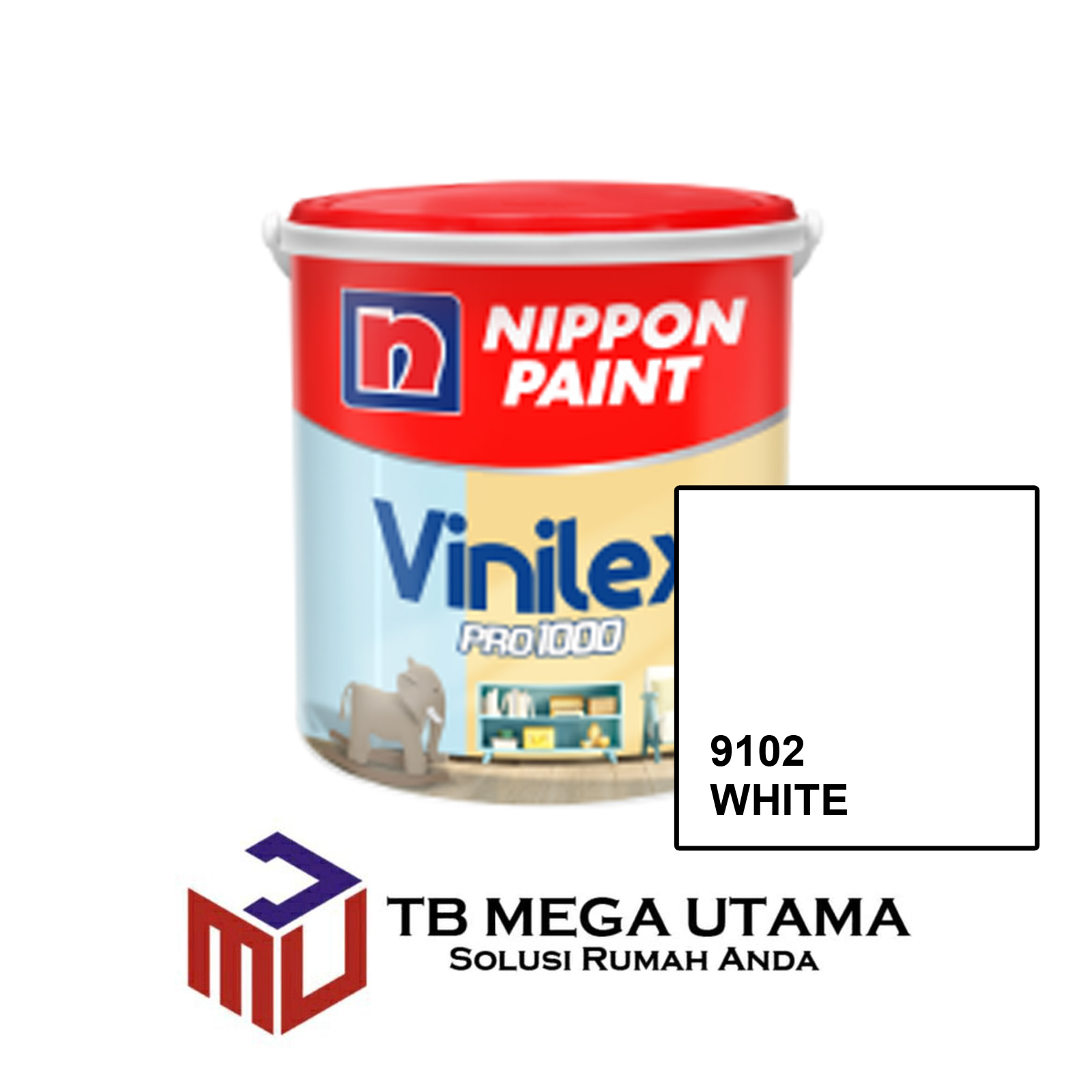 Nippon Vinilex Pro 1000 Putih 9102 White 4,5 Kg SUPER KENTAL | RM | Cat Decorative Tembok Interior
