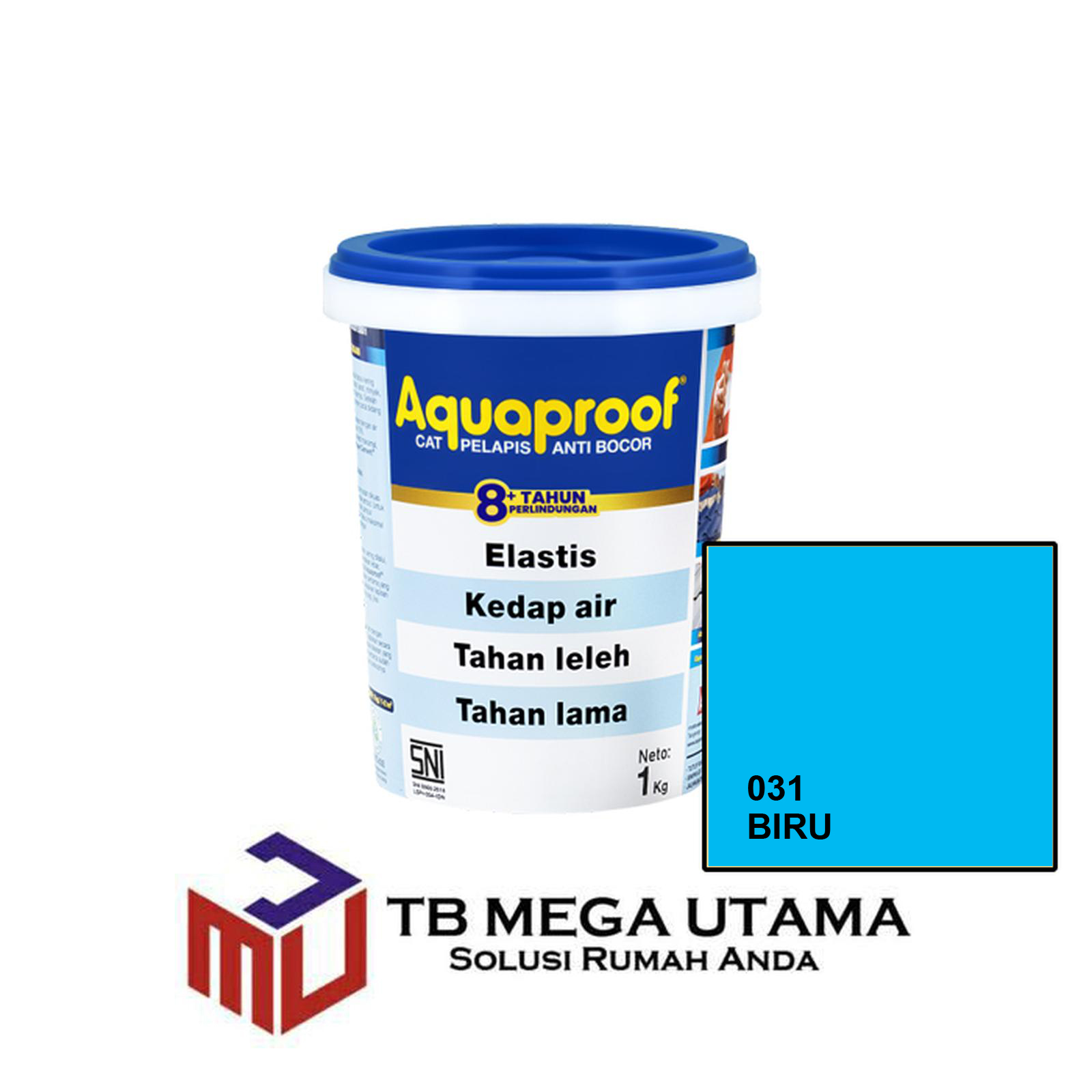 Aquaproof Biru 031 1 Kg | Cat Waterproofing Pelapis Anti Bocor