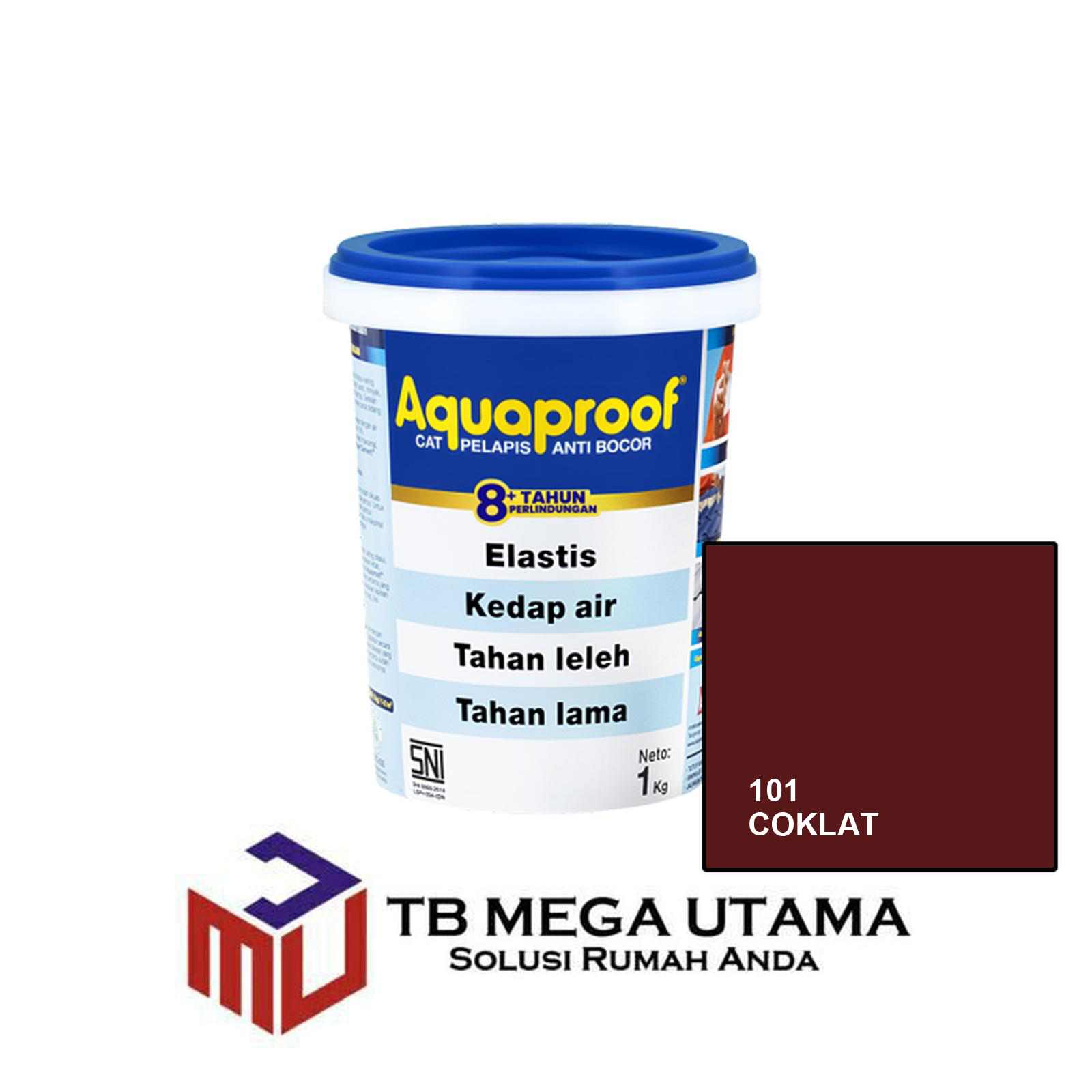 Aquaproof Coklat 101 1 Kg | Cat Waterproofing Pelapis Anti Bocor