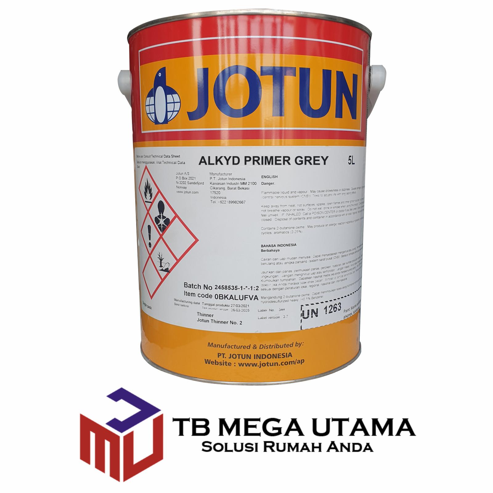 Jotun Alkyd Primer Grey 5 Liter | Lapisan Anti Korosi